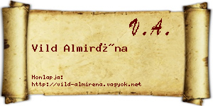 Vild Almiréna névjegykártya